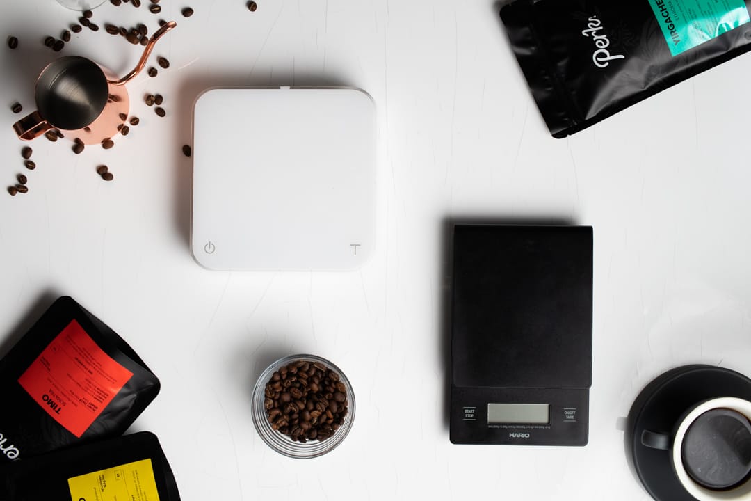 Perk Coffee Acaia and Hario Scale